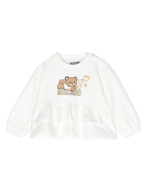 Felpa bambina con cuori MOSCHINO BABY | MDF02WLDA1610063